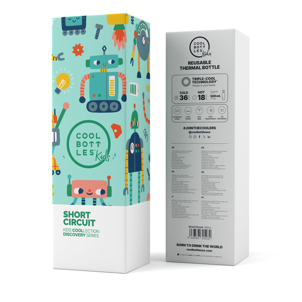 Cool Bottles - Kids 500ml -Discovery Series - Short Circuit
