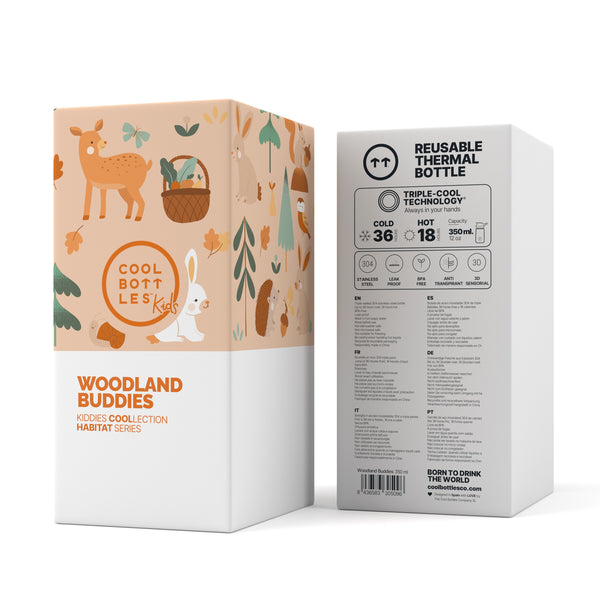 Cool Bottles - Kiddies 350ml - Habitat Series - Woodland Buddies