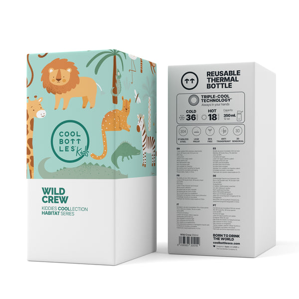 Cool Bottles - Kiddies 350ml - Habitat Series - Wild Crew