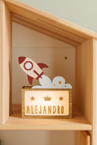 Vintiun - Small Lamp Rocket (powered by battery or USB C cable) + Lettering Kit