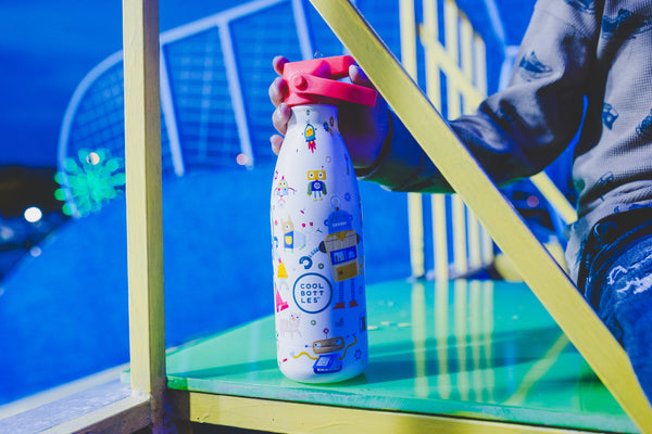 Cool Bottles - Kids 350ml - Playland Series - Messy Robots