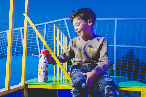 Cool Bottles - Kids 350ml - Playland Series - Messy Robots