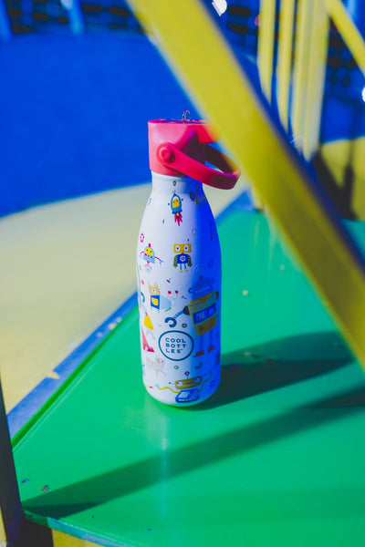 Cool Bottles - Kids 350ml - Playland Series - Messy Robots