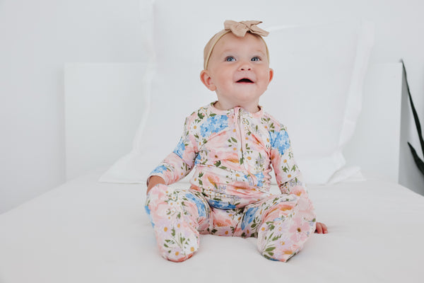 Copper Pearl - Penelope Bamboo Zip-up Footie Pajama