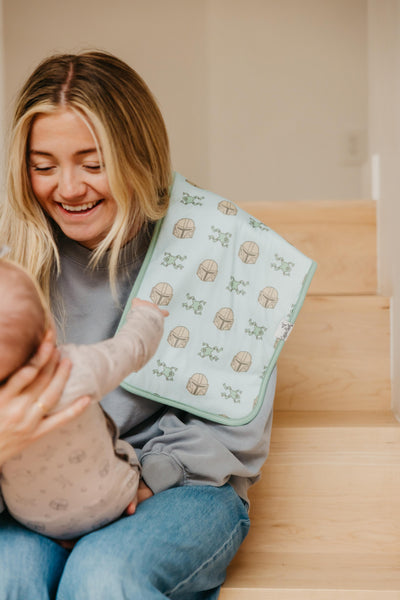 Copper Pearl -  Grogu Burp Cloth