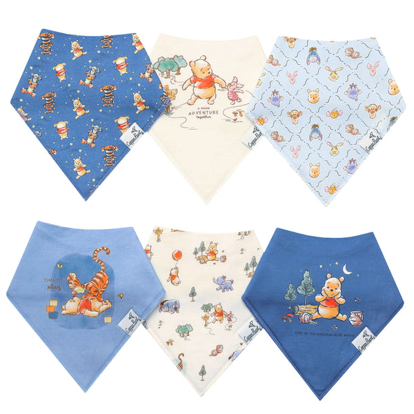 Copper Pearl - Winnie the Pooh and Tigger 6-Pack Bibs