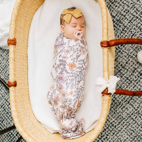 Copper Pearl - Flora Swaddle Blanket