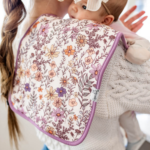 Copper Pearl - Flora Burp Cloth