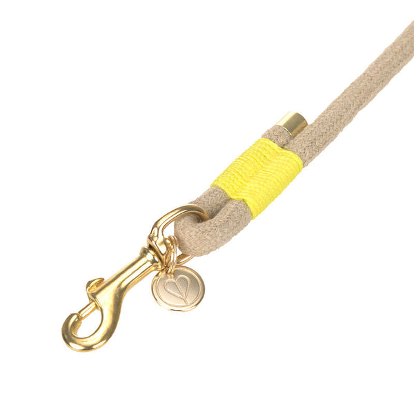 Palopa - Dog Leash Linen Mila Slim - Nature neon orange/yellow- Prepack of 2 - $70