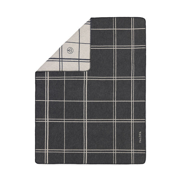 Palopa - Dog Blanket - Ida - squared anthracite/light grey L- Prepack of 2 - $65