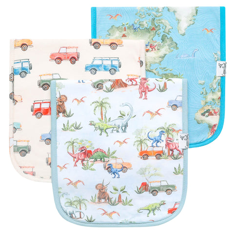 Copper Pearl - Dino Explorer Burp Cloth