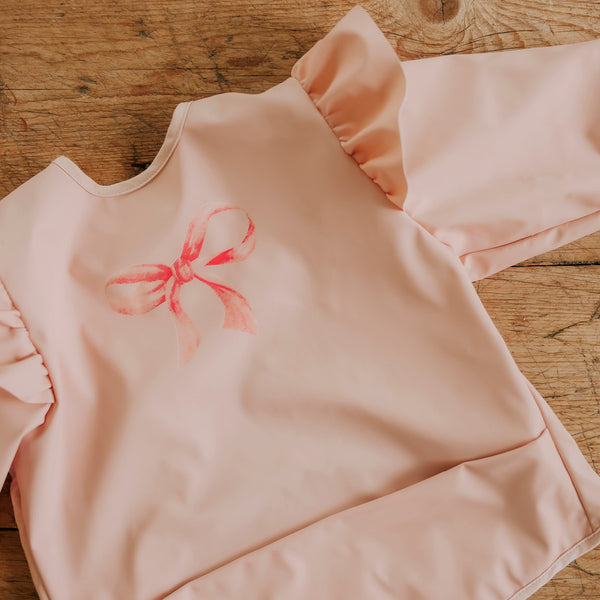 Elodie Details - Longsleeved Baby Bib - Rosy Bow