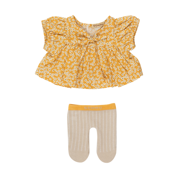 We are Gommu - Dress & Tights - Yellow Flowers