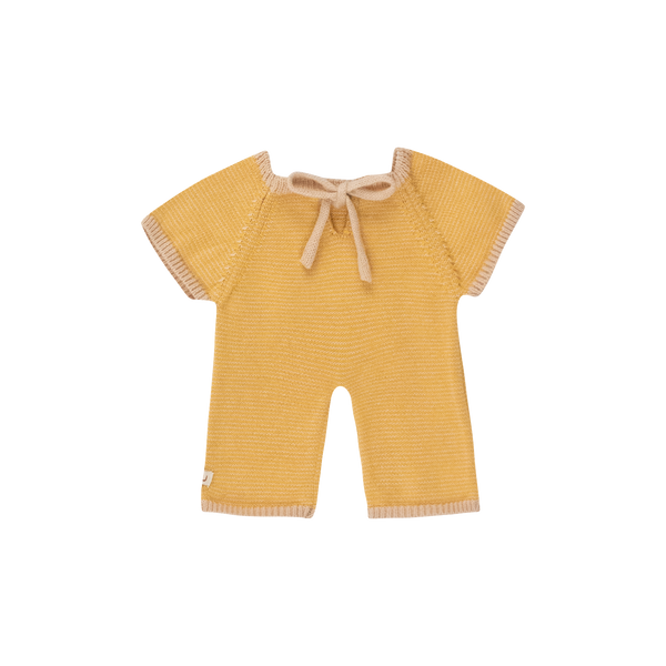 We are Gommu - Micro Stripes Long One-Piece - Light Cream/Mustard