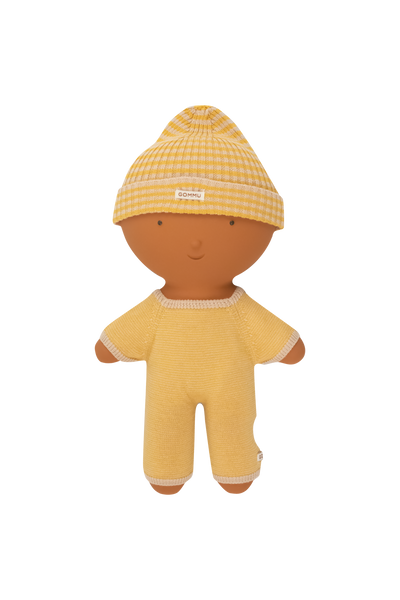 We are Gommu - Micro Stripes Long One-Piece - Light Cream/Mustard