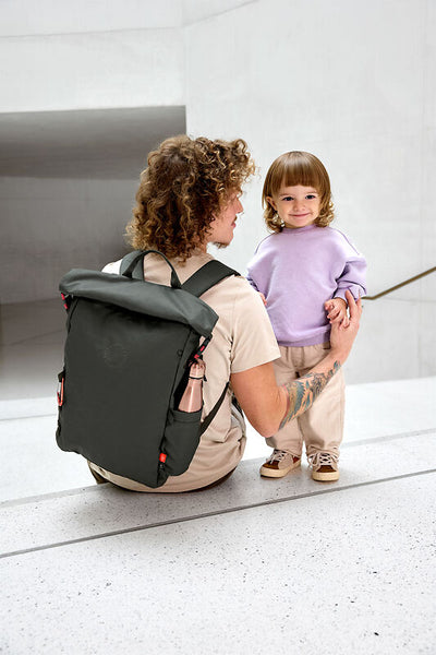 Lassig - Green Label - Diaper bag - Outdoor Rolltop Backpack - Dark olive