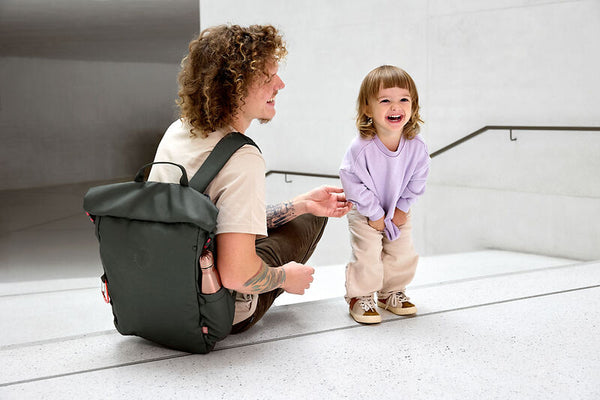 Lassig - Green Label - Diaper bag - Outdoor Rolltop Backpack - Dark olive