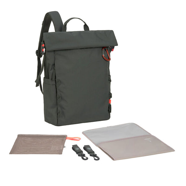 Lassig - Green Label - Diaper bag - Outdoor Rolltop Backpack - Dark olive