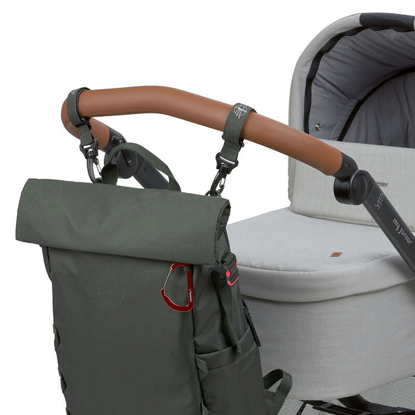 Lassig - Green Label - Diaper bag - Outdoor Rolltop Backpack - Dark olive