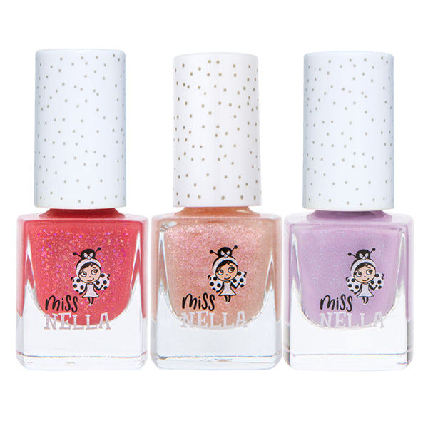 Miss Nella - 3-Pack Peel Off Nail Polish - Good Vibes - Summer