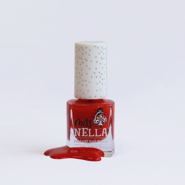 Miss Nella - Peel Off Nail Polish - Class Clown - Orange Red