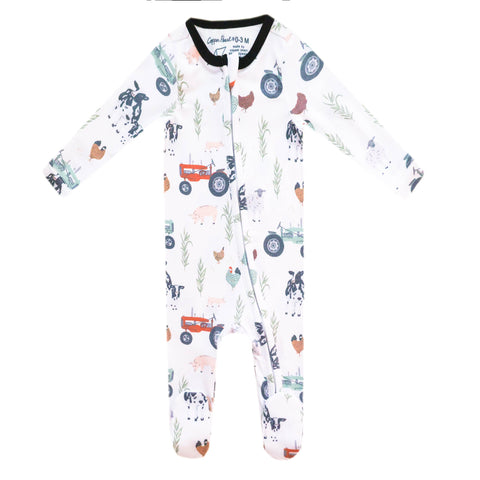 Copper Pearl - Jo Zip-up Footie Pajama