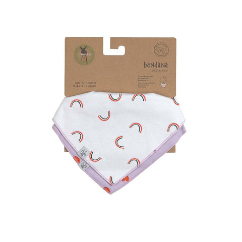 Lassig - Happy Rascals - Interlock Bandana (2 pcs.) GOTS - Heart Lavender