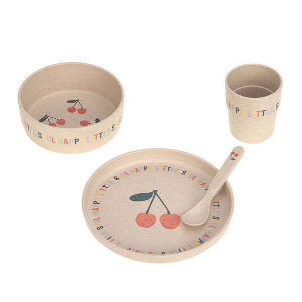 Lassig -  Happy Fruits - Dish Set PP/Cellulose - Cherry