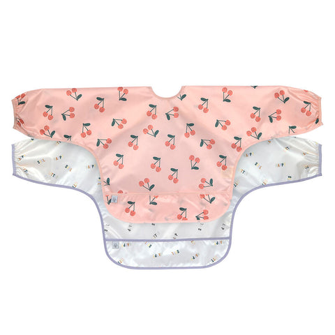 Lassig - Happy Fruits - Long Sleeve Bib 2 pcs - Cherry