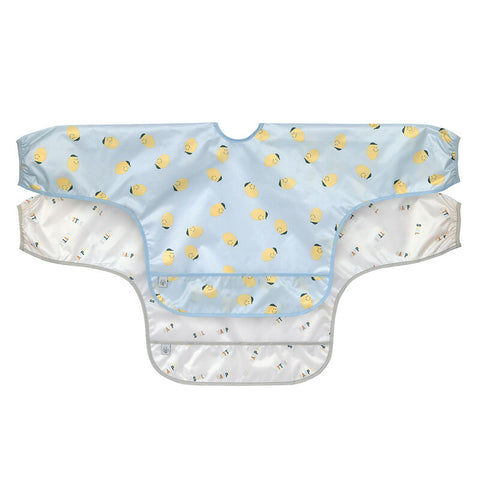 Lassig - Happy Fruits - Long Sleeve Bib 2 pcs - Lemon