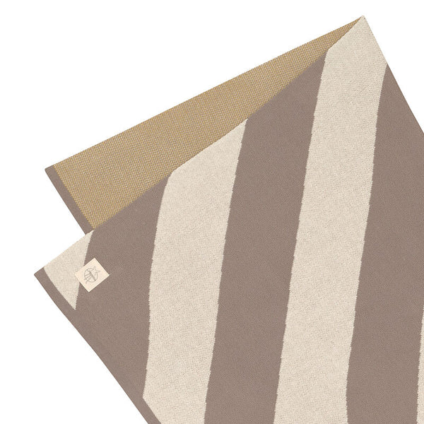 Lassig - Happy Rascals - Knitted Blanket 80 x 100 cm - Striped nature/taupe