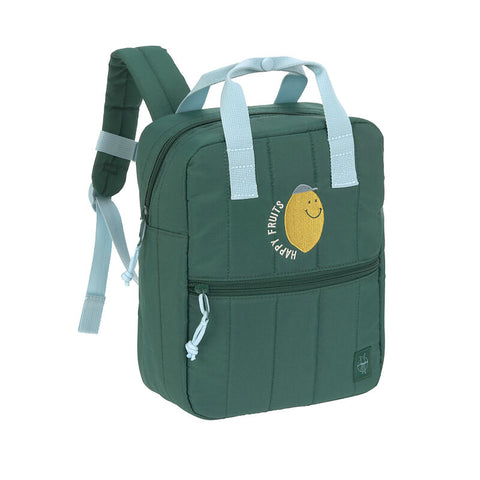 Lassig - Happy Fruits - Mini Square Backpack  -  Lemon dark green