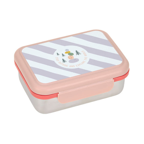 Lassig - Lunchbox Stainless Steel Sunny Explorer Rose/pink