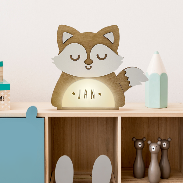 Vintiun -Animal Lamp Fox (powered by battery or USB C cable) + Lettering Kit
