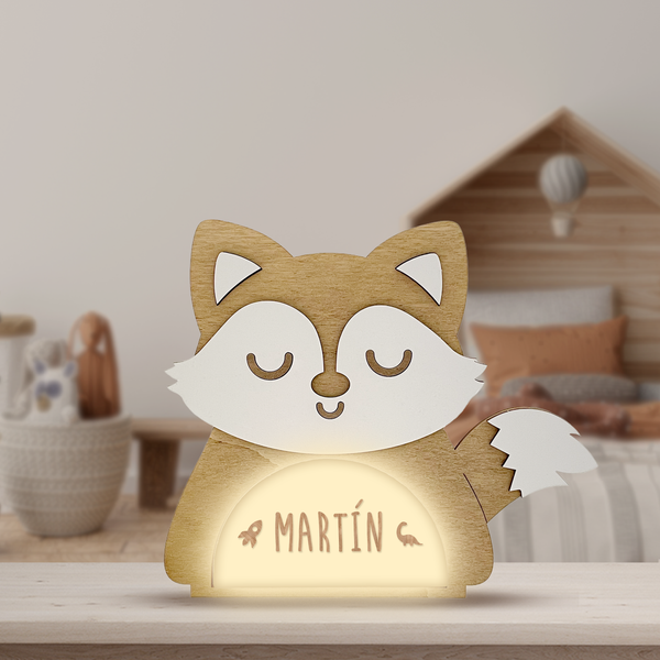 Vintiun -Animal Lamp Fox (powered by battery or USB C cable) + Lettering Kit