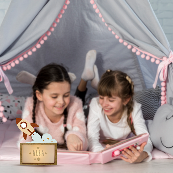 Vintiun - Small Lamp Rocket (powered by battery or USB C cable) + Lettering Kit