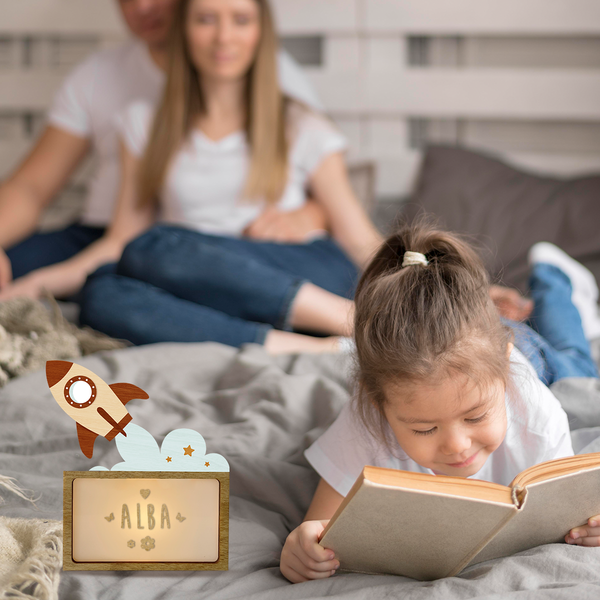 Vintiun - Small Lamp Rocket (powered by battery or USB C cable) + Lettering Kit