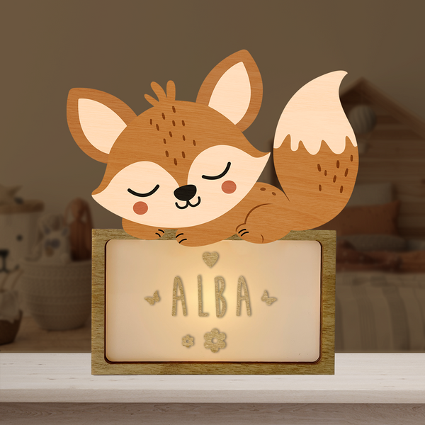 Vintiun - Small Lamp Fox (powered by battery or USB C cable) + Lettering Kit