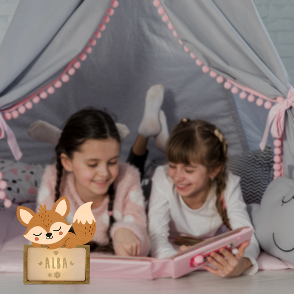 Vintiun - Small Lamp Fox (powered by battery or USB C cable) + Lettering Kit