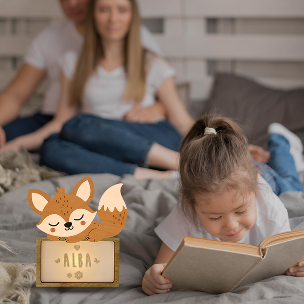 Vintiun - Small Lamp Fox (powered by battery or USB C cable) + Lettering Kit