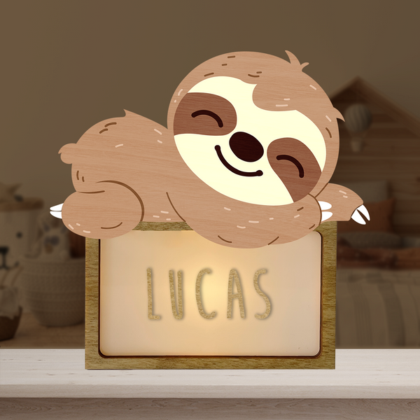 Vintiun - Small Lamp Sloth (powered by battery or USB C cable) + Lettering Kit