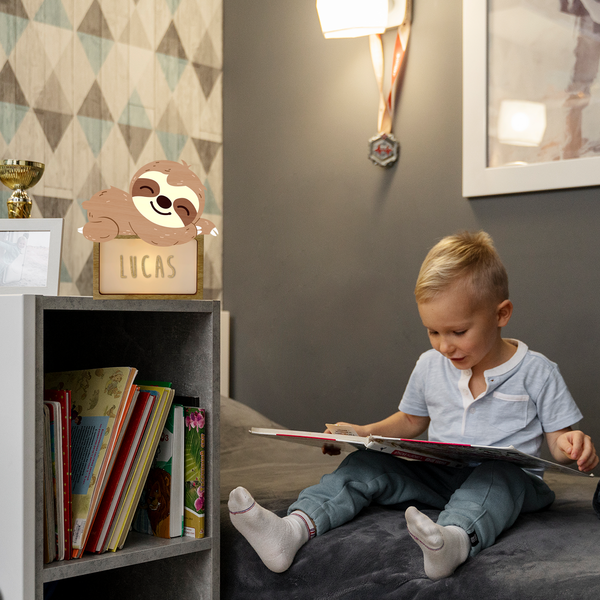 Vintiun - Small Lamp Sloth (powered by battery or USB C cable) + Lettering Kit