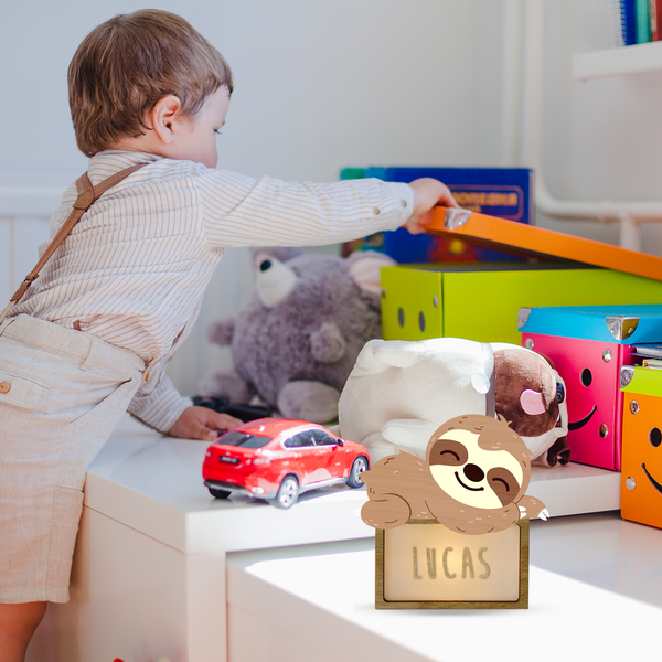 Vintiun - Small Lamp Sloth (powered by battery or USB C cable) + Lettering Kit