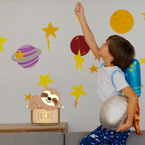 Vintiun - Small Lamp Sloth (powered by battery or USB C cable) + Lettering Kit