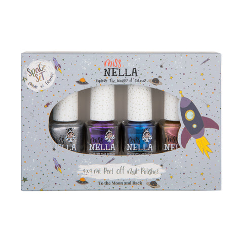 Miss Nella -4-Pack Peel Off Nail Polish - Space Collection