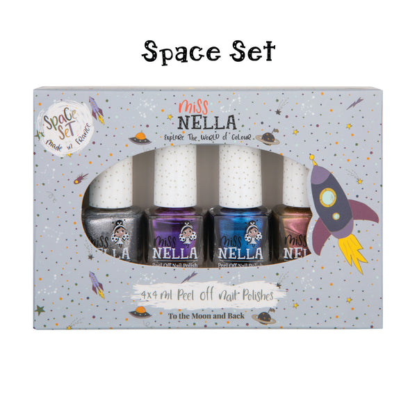 Miss Nella -4-Pack Peel Off Nail Polish - Space Collection