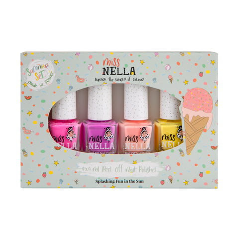 Miss Nella -4-Pack Peel Off Nail Polish - Summer Collection