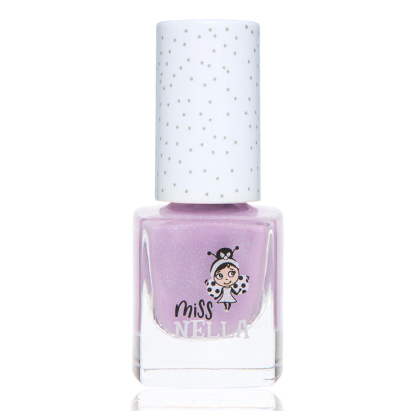 Miss Nella - Peel Off Nail Polish - Butterfly Wings - Glittery Lilac