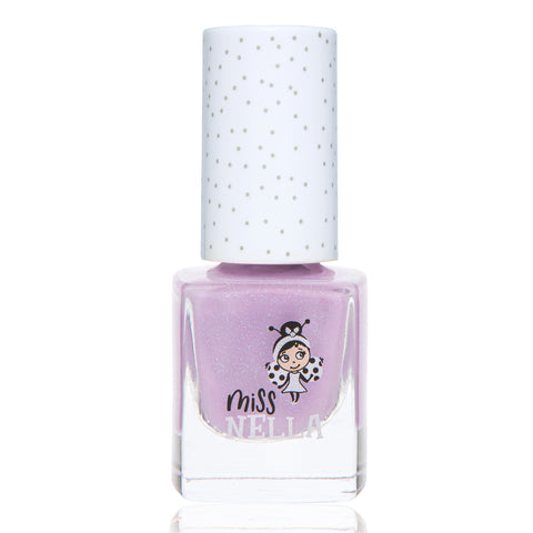 Miss Nella - Peel Off Nail Polish - Butterfly Wings - Glittery Lilac