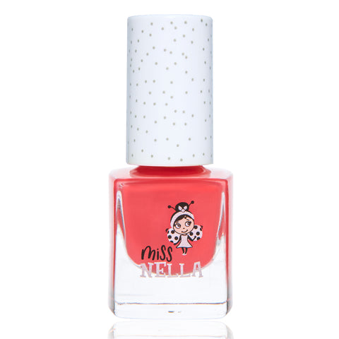 Miss Nella - Peel Off Nail Polish - Cherry Macaroon - Coral Red